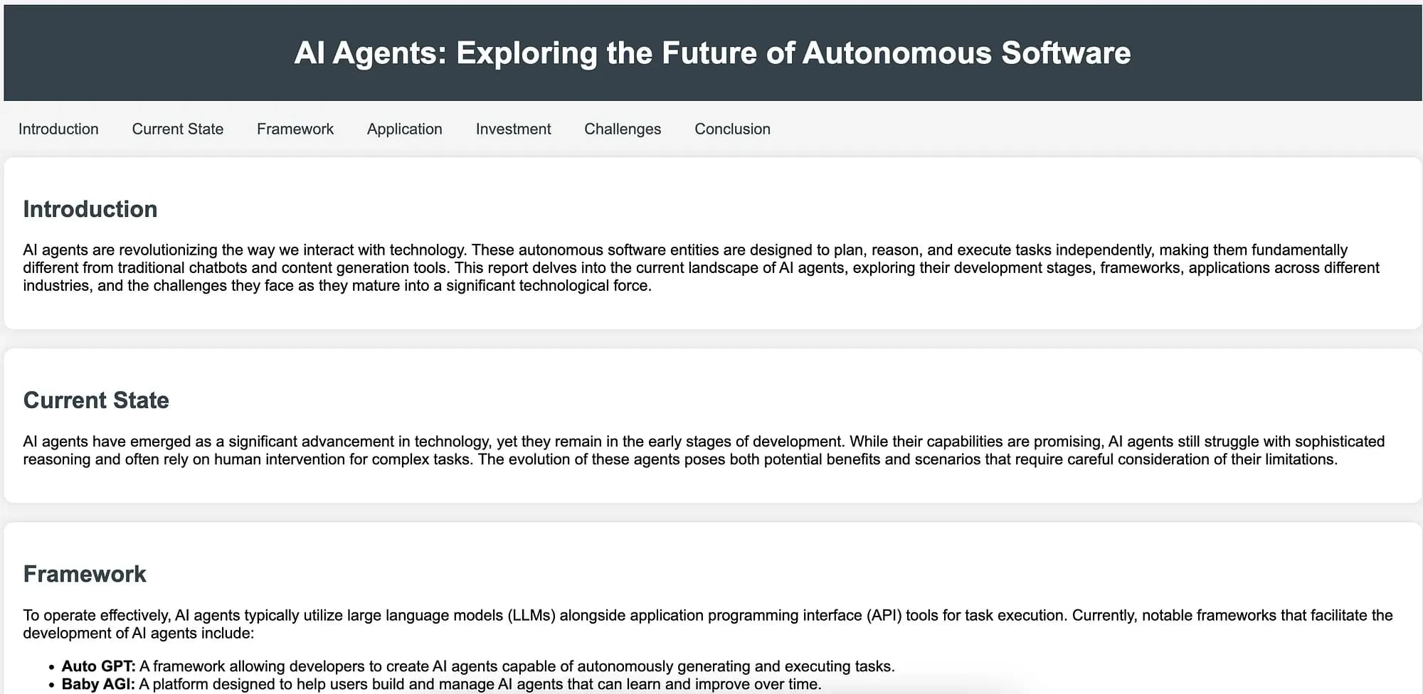 Figure 5: Blog post about AI Agents (image by author)