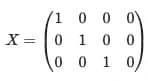 Matrix X stacking the one-hot encoded vectors for the sentence