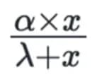Equation 8: Michaelis-Menten Function