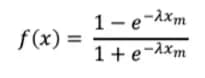 Equation 3: Logistic saturation function
