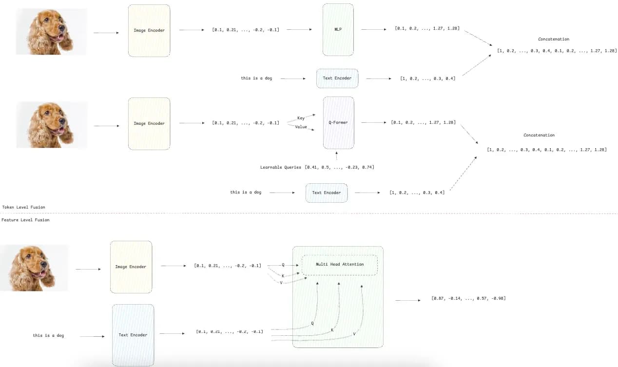 Figure 5: Token and Feature level fusion (image by author)