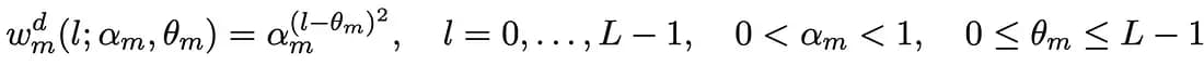 Equation 3: Delayed Adstock function